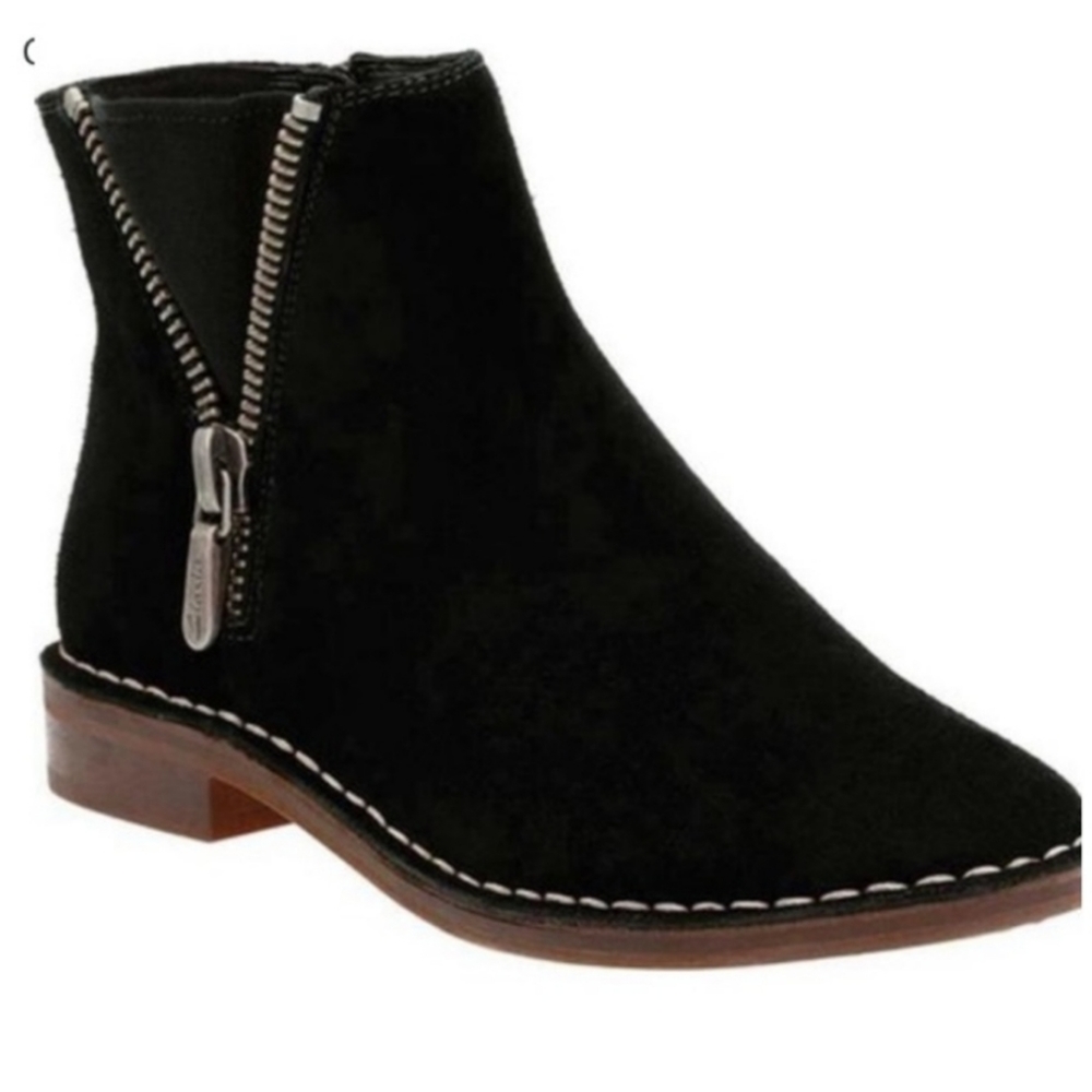 Clarks Cabaret Ruby Suede Booties